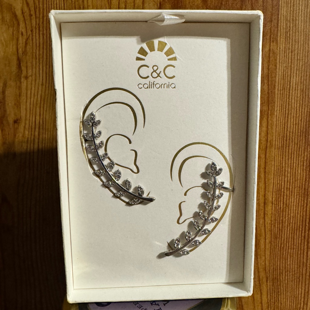 C&C California Rhinestone Silver Tone Earrings